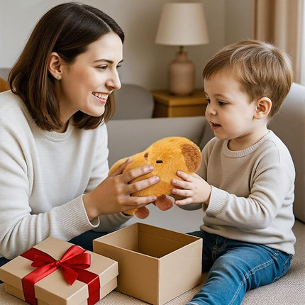 OUOZZZ Capybara Plush Stuffed Animal - Mini Baby Capy Toy - Soft & Realistic Water Pig, Nature’s Chillest Animal Giant Guinea Pig, Travel-Friendly & Portable Gift for Girls, Boys, Toddlers & Kids 9"