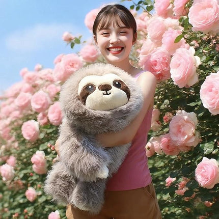 uoozii 24" | 5 Pounds Sloth Weighted Stuffed Animals with Removable Unscented Microwavable Pouch, Cute Coolable Warmable Weighted Plush Gift for Kids & Adults