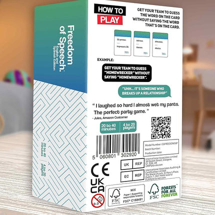 QUOKKA Juegos de Mesa en Español para la Familia – 500 Bilingual Spanish & English Card – Fun Party Game for Adults and Kids – Ideal for Game Nights, Dinner Parties, Party Games for Large Groups