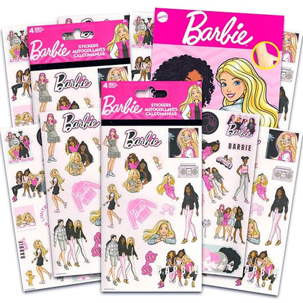 Barbie Stickers and Tattoos Set - Party Favors Bundle with 100+ Stickers Plus Temporary Tattoos for Kids | Barbie Doll Party Supplies for Girls
