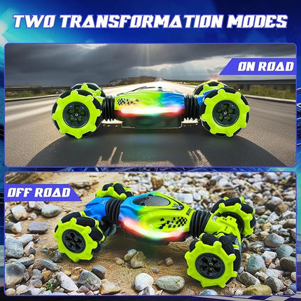 Gesture RC Car for Boys Girls 6-12 Year 4WD Remote Control Car 360° Rotate Off-Road Drift Hand Controlled Twist Cars with Light Music for Kids Toy Birthday Xmas Gift