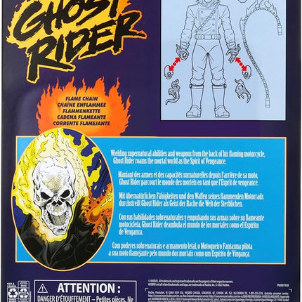 Marvel Legends Series Comics Ghost Rider 6-inch Action Figure Toy, 6 Accessories
