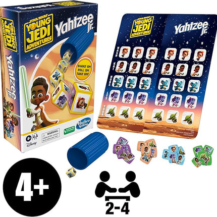 Hasbro Gaming Yahtzee Jr. Star War: Young Jedi Adventures Edition Board Game for Kids | Ages 4+ | 2-4 Players | Counting and Matching Games for Preschoolers