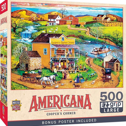 MasterPieces 500 Piece EZ Grip Jigsaw Puzzle for Adults, Family, Or Youth - Cooper's Corner - 19.25"x26.75"