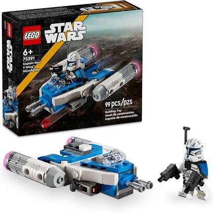 LEGO Star Wars: The Clone Wars Captain Rex Y-Wing Microfighter Building Set, Collectible Star Wars Y-Wing Toy for Kids with Captain Rex Minifigure, Star Wars Gift for Boys & Girls Ages 6 and Up, 75391