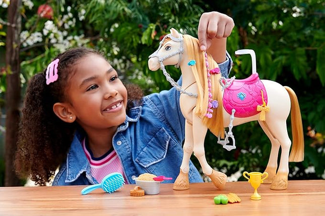 Barbie Horse with Sounds, Music & Accessories, Inspired The Great Horse Chase, Toy Moves, Dances & Blinks Eyes