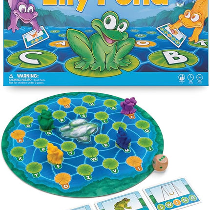 SimplyFun Lily Pond - Educational Game to Practice Early Reading and Spelling - an Engaging and Fun Toddler Game - 2 to 4 Players, Ages 4 & Up