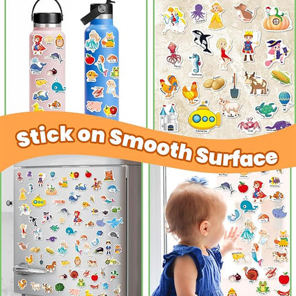 Reusable Sticker Book for Toddlers 2-4 Years, Stickers for Kids, Toddler Sticker Book Ages 1-3, Toddler Craft Activities, Toddlers Travel Toys Ages 2+ Boy Girl Birthday Gifts