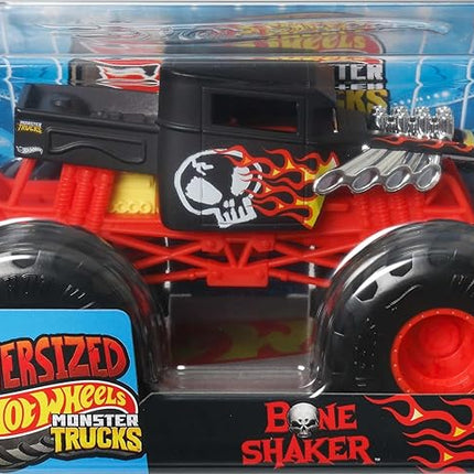 Hot Wheels Monster Trucks, Oversized Monster Truck, 1:24 Scale Die-Cast Toy Truck with Giant Wheels and Cool Designs