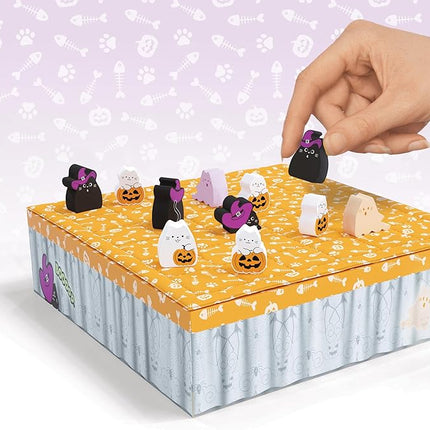 BOOoop by Smirk & Dagger: Adorable 2 Player Strategy Board Game, with 34 Cat and Kitten Pieces, Halloween Edition with New Ghost Cats, A Great Gift for Couples, Family, Adults and Kids Ages 10 and Up
