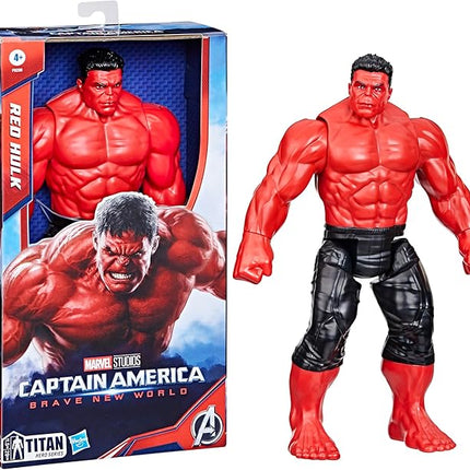 Marvel Studios Captain America Brave New World, Titan Hero Series, 12-Inch Deluxe Red Hulk Action Figure, Super Hero Toys for Kids 4 and Up