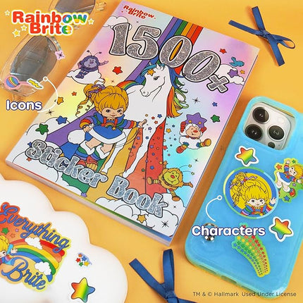 Rainbow Brite 1,500+ Sticker Book, Mega Sticker Pack, Cute Stickers for Teens, Kids, & Teachers, Retro Stationery Supplies, Kids Crafts Essentials, Classroom Prizes, Gifts for 4 Year Old Girl