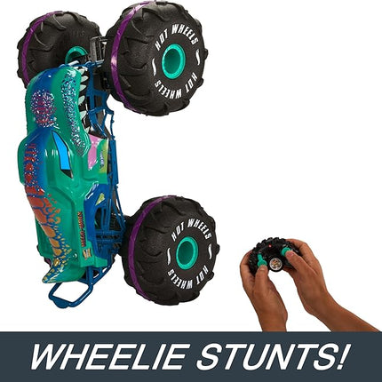 Hot Wheels RC Monster Trucks Mega-Wrex in 1:6th Scale, Extra Large Remote-Control Toy Truck, More Than 2ft Long