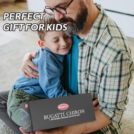 MIEBELY Remote Control Car - 1/24 Scale Fast Rc Race Car, Bugatti Chiron 3.7V 500 mAh Toys with Headlight, Racing Hobby Model Birthday Ideal Gifts for Adults Kids Boys Age 6 7 8 9 10 Year Old