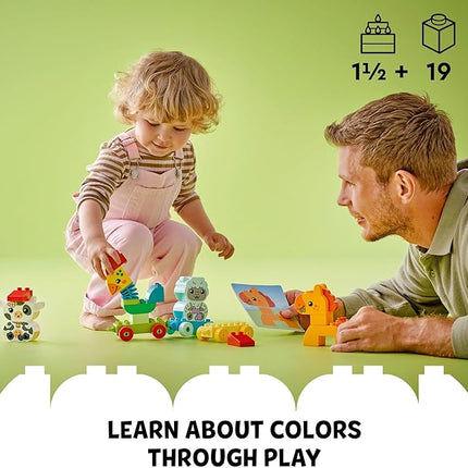 LEGO DUPLO My First Animal Train Building Set and Horse Toy, Educational Toy for Toddlers Ages 1-3 with 4 Animal Figures, Creative Nature Toy Birthday Gift for Animal Loving Preschoolers, 10412