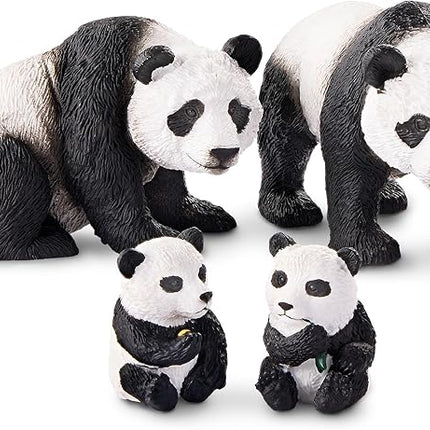 Terra by Battat – 4 Pieces Giant Panda Family – Realistic Plastic Animal Figures – Zoo Animal Toys – Educational Figures for Kids – Inspires Imaginative Play – Perfect for Toddlers – 3+ Years