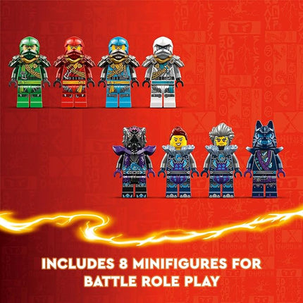 LEGO NINJAGO Wolf Mask Shadow Dojo Building Toy with 8 Ninja Action Figures Including Kai, NYA, Lloyd and Zane, Kids’ Ninja Master Toy for Independent Play, Toys for 9 Year Old Boys and Girls, 71813