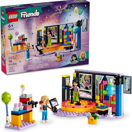 LEGO Friends Karaoke Music Party Set, Pretend Play Toy for Kids, Girls and Boys Ages 6 Years and Up Who Love Singing, Includes Mini-Doll Characters Liann and Nova and a Gecko Figure, 42610