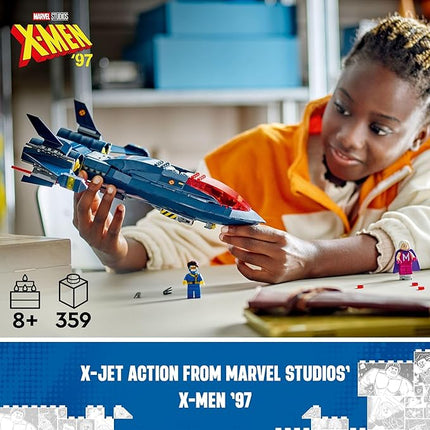 LEGO Marvel X-Men X-Jet Toy - Building Toy from X-Men '97 for Boys & Girls, Ages 8+ - Model Kit for Display and Play with 4 Minifigures - Gift Idea for Marvel Fans - 76281