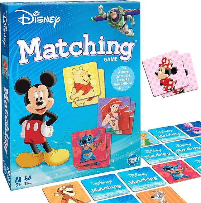 Wonder Forge Disney Matching Game - Fun Memory Game for Boys & Girls Ages 3 and Older - Featuring Classic Disney Characters - Preschool Learning Toy