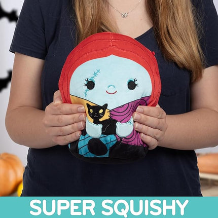 Squishmallows Original 8-Inch Sally with Cat - Nightmare Before Christmas - Official Jazwares Disney Plush - Collectible Soft & Squishy Stuffed Animal Toy - Gift for Kids, Girls & Boys