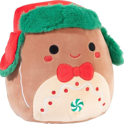 Squishmallows 10-Inch Peterson The Gingerbread Cookie - Official Jazwares Christmas Holiday Plush - Collectible Soft & Squishy Stuffed Animal Toy - Limited Edition 2025 Gift for Kids, Girls & Boys