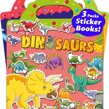 Reusable Sticker Book for Toddlers 2-4 Years, Stickers for Kids, Toddler Sticker Book Ages 1-3, Toddler Craft Activities, Toddlers Travel Toys Ages 2+ Boy Girl Birthday Gifts