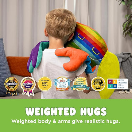 Bumpas Weighted Plush Toy – Machine Washable Calming Stuffed Animal for Kids – Arms and Body are Weighted to Give a Realistic Hug – Soft Companion for Playtime, Naptime & Travel (Fuss)