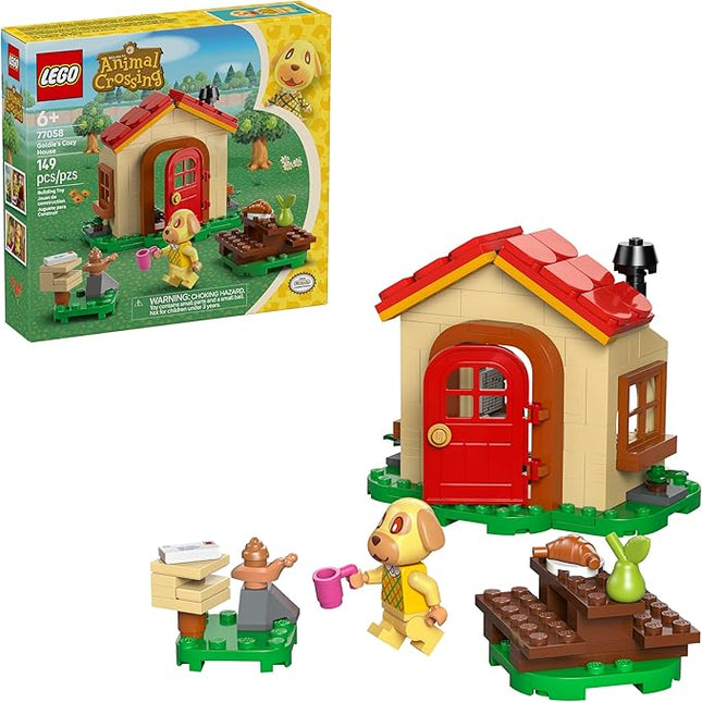 LEGO Animal Crossing Goldie’s Cozy House Building Toy - Pretend Play Set for Girls & Boys, Ages 6+ W/Dog Minifigure - Building Blocks Toy for Kids - Gift Idea for Birthdays & Video Game Fans - 77058