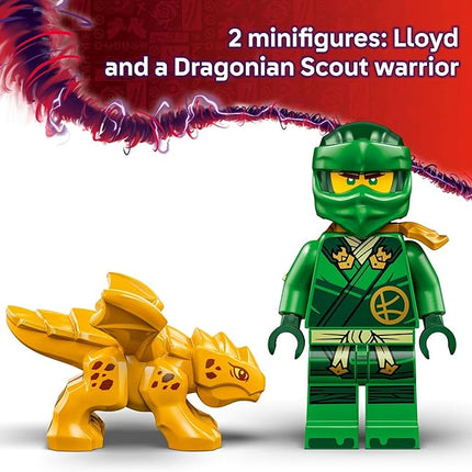 LEGO NINJAGO Lloyd's Green Forest Dragon Toy - Pretend Play Building Toy for Boys and Girls, Ages 6+ - Birthday Gift for Kids - Dragon Figurine with 2 Minifigures for Kids - 71829