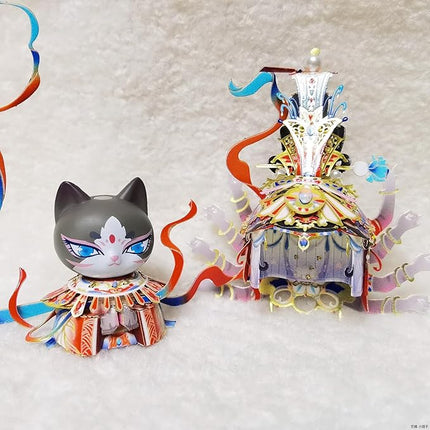 MU 3D Metal Puzzles The Flying Apsaras of The Dunhuang Caves Kitty Cat Figures Model Assembling, Metal Models Kits Miniature Building for Adult, Hobby Birthday New Year Gifts Collectibles Home Decor