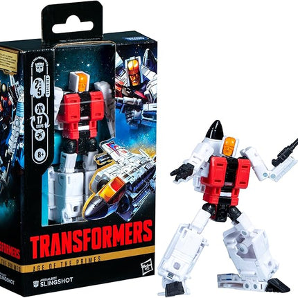 Transformers Age of The Primes Deluxe Class Aerialbot Slingshot, 5.5-inch Converting Action Figure, Robot Toys for Ages 8+