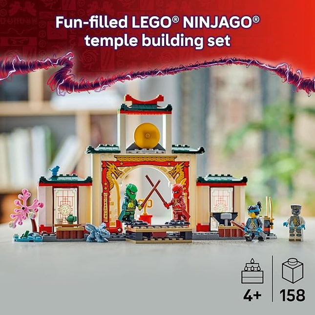 LEGO NINJAGO Ninja Spinjitzu Temple Building Toy Playset - Pretend Play Preschool Ninja Toy for Kids, Boys and Girls, Ages 4+ - with 4 Minifigures - Gift Idea for Birthdays - 71831