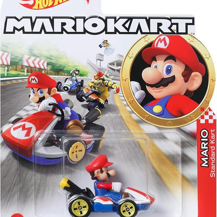 Hot Wheels Mario Kart Collection of 1:64 Scale Die-Cast Replica Vehicles, Toy Collectibles