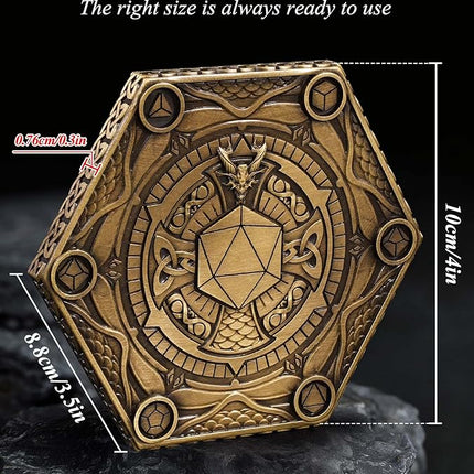 7 in 1 DND Spinner Dice Set Role Playing Board Games Accessories Good Choice Accessories for DM, Gamer and Collector (Gold)