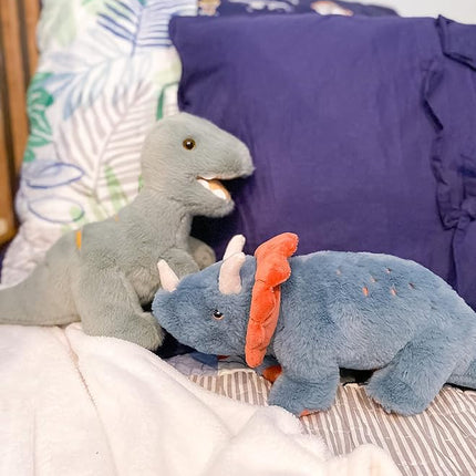 MON AMI Blu The Triceratops Stuffed Animal | 16-Inch Soft Plushie for Cuddling, Collecting & Gifting | Dinosaur Toy for Nursery & Playroom | Adorable Huggable Plush for All Ages