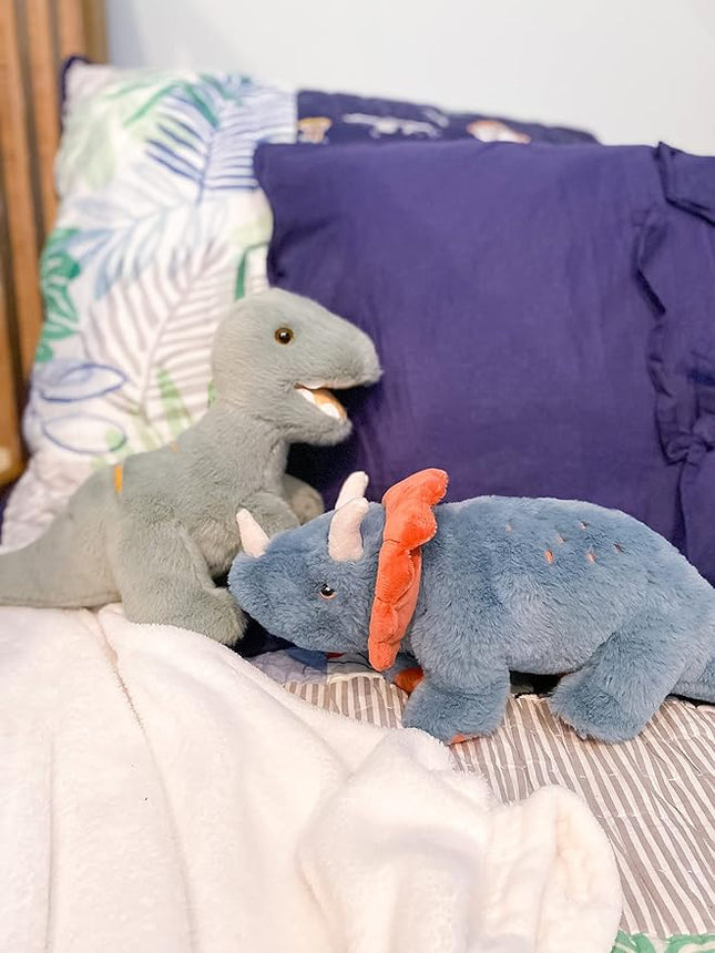 MON AMI Blu The Triceratops Stuffed Animal | 16-Inch Soft Plushie for Cuddling, Collecting & Gifting | Dinosaur Toy for Nursery & Playroom | Adorable Huggable Plush for All Ages