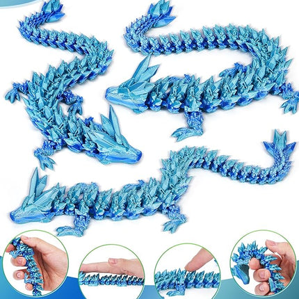 12 Inch 3D Printed Dragon - Mystery Surprise Egg with Flexible Articulated Dragon Inside, Cool Dragons Toys for Boys Kids Age 5-7