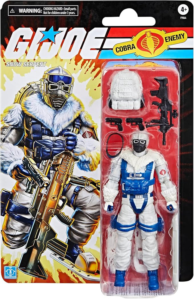 G.I. Joe Classified Series Retro Cardback Snow Serpent, Collectible 6 Inch Action Figure with 8 Accessories