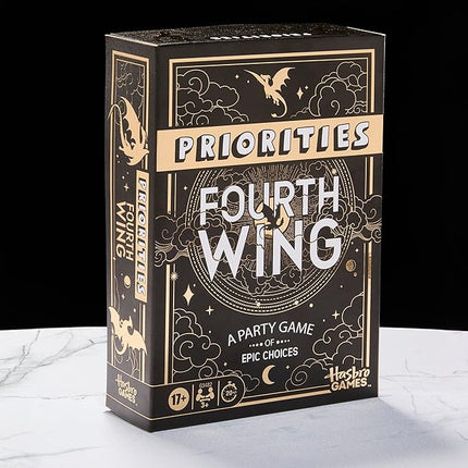 Hasbro Gaming Priorities Fourth Wing Edition Game | Officially Licensed Party Game Inspired by Empyrean Series | Ages 17+ | 3+ Players | 20 Mins.