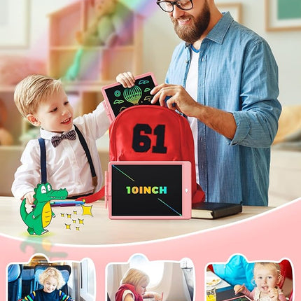 KOKODI LCD Writing Tablet,Gifts for 3 Years Old Boys and Girls,10 Inch Colorful Doodle Board Drawing Tablet, Erasable Reusable Electronic Drawing Pads, Educational and Learning Toy for Kids