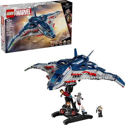 LEGO Marvel Avengers: Age of Ultron Quinjet - Kids Toy for Boys and Girls, Ages 12+ - Avengers Toy with 5 Marvel Action Figures - Collectible Decor & Playset - Gift Idea for Birthdays - 76325