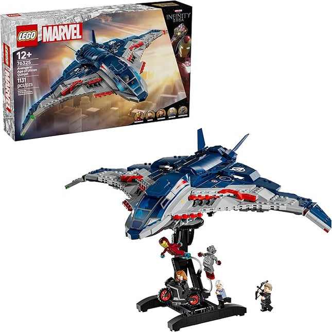 LEGO Marvel Avengers: Age of Ultron Quinjet - Kids Toy for Boys and Girls, Ages 12+ - Avengers Toy with 5 Marvel Action Figures - Collectible Decor & Playset - Gift Idea for Birthdays - 76325