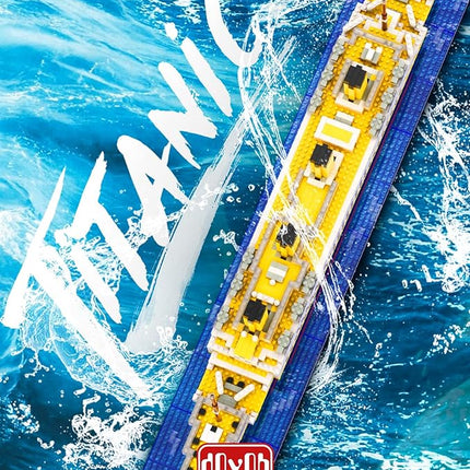 dOvOb Micro Mini Blocks Titanic Model Building Set with 2 Figure, 1872 Piece Mini Bricks Toy, Gift for Adults and Kids
