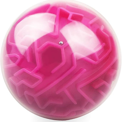 Amaze 3D Memory Sequential Maze Ball Puzzle Toy Gifts for Kids Adults - Challenges Game Lover Tiny Balls Brain Teasers Game (Rose)