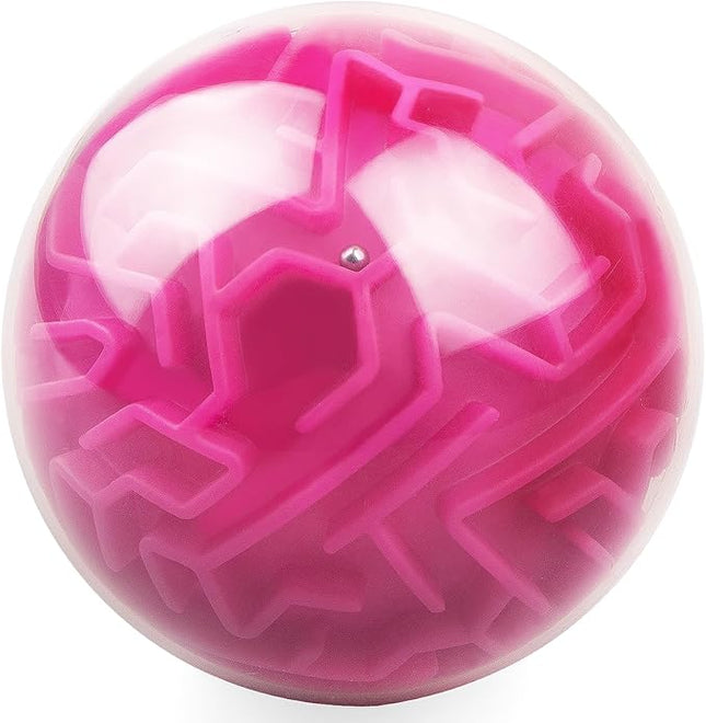 Amaze 3D Memory Sequential Maze Ball Puzzle Toy Gifts for Kids Adults - Challenges Game Lover Tiny Balls Brain Teasers Game (Rose)