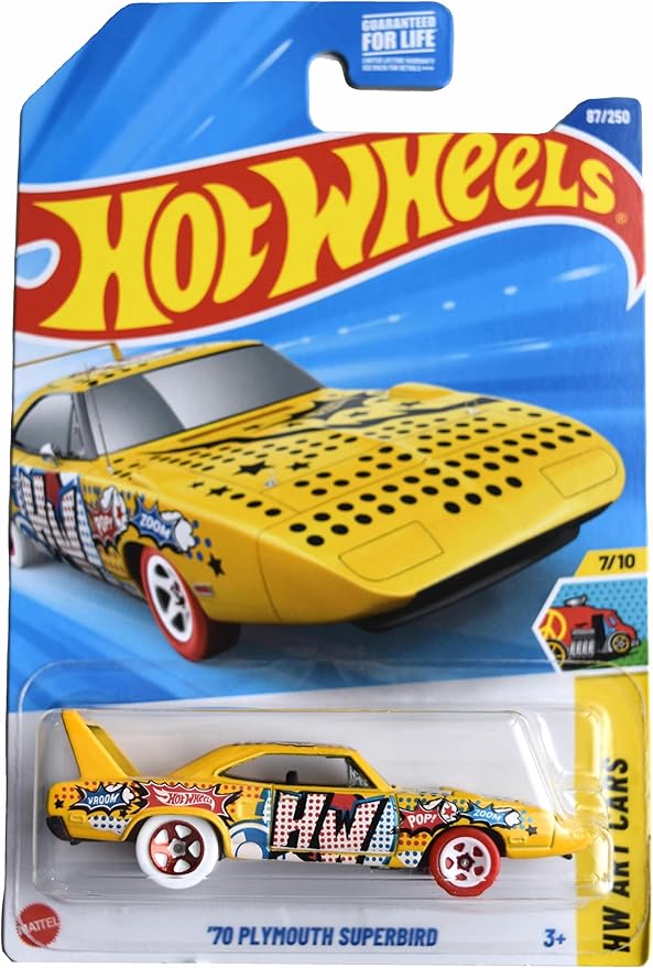 Hot Wheels '70 Plymouth Superbird, HW Art Cars 7/10 [Yellow] 87/250