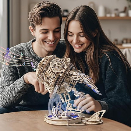 3D Wooden Puzzles for Adults, 3D Puzzle Model Aurora Jellyfish Toys Building Kits, DIY Wood Crafts Cool Toy Hobbies for Men Women, Creative Assembly Gifts