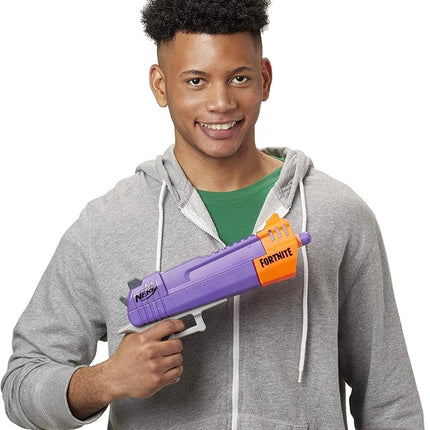Nerf Fortnite HC-E Mega Dart Blaster - Includes 3 Official Mega Fortnite Darts - for Youth, Teens, Adults