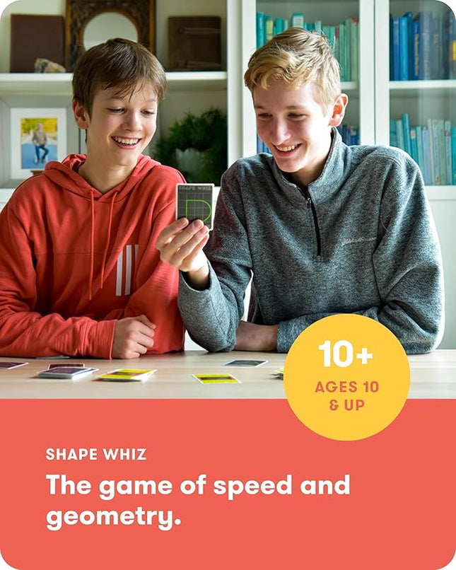 SimplyFun Shape Whiz - A Fun and Educational Math Game Using Geometry and Our Powers of Approximation - for 2 to 4 Players - Ages 10 & Up